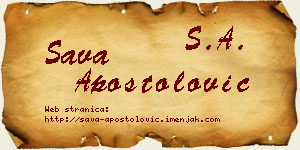 Sava Apostolović vizit kartica